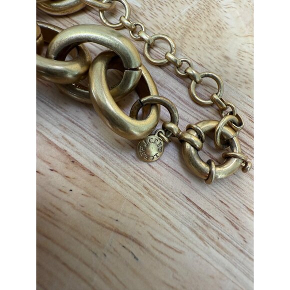 Tortoiseshell Link Statement Necklace With Gold-Tone Chain By J. Crew - Picture 3 of 7